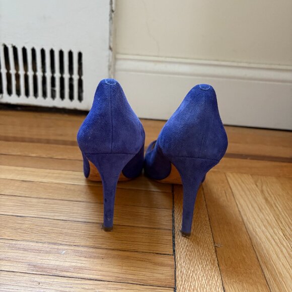 J. Crew Blue Suede heels - Picture 3 of 4